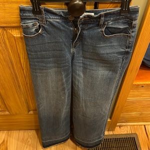 Loft Wide Leg Cropped Jean. Raw Edge Ends. Size 00/24. Excellent Used Condition.